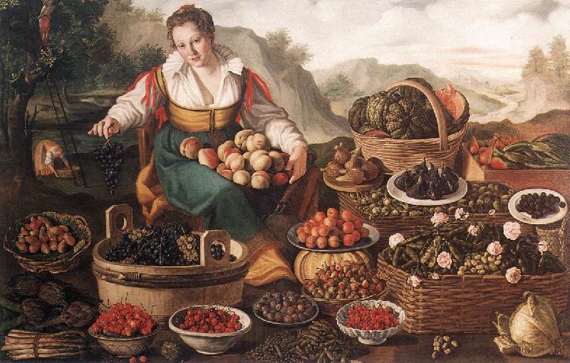 CAMPI, Vincenzo The Fruit Seller Norge oil painting art